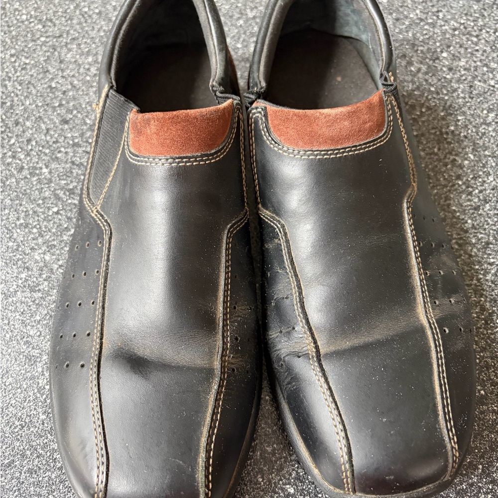 Men's Rockport XCS Men’s  Black and Brown Suede Slip-On Shoes
